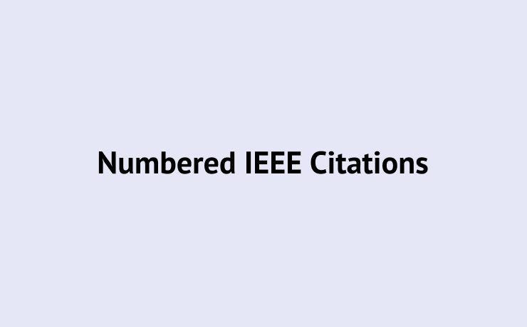 Numbered IEEE Citations