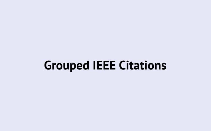 Grouped IEEE Citations