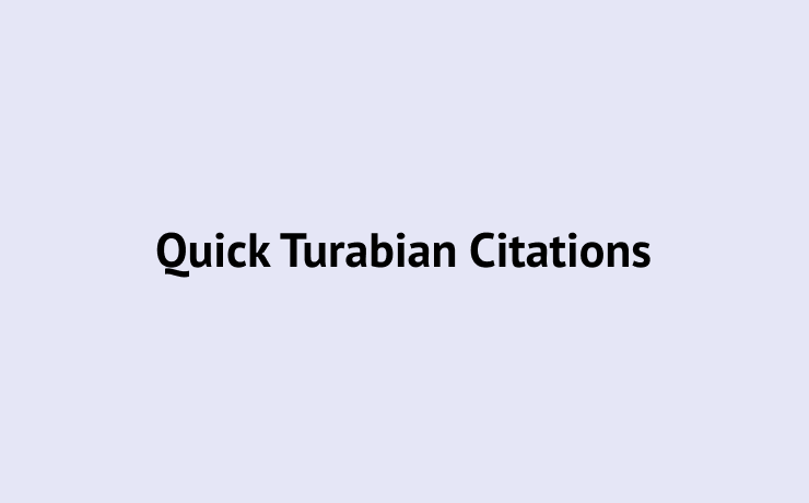 Quick Turabian Citations