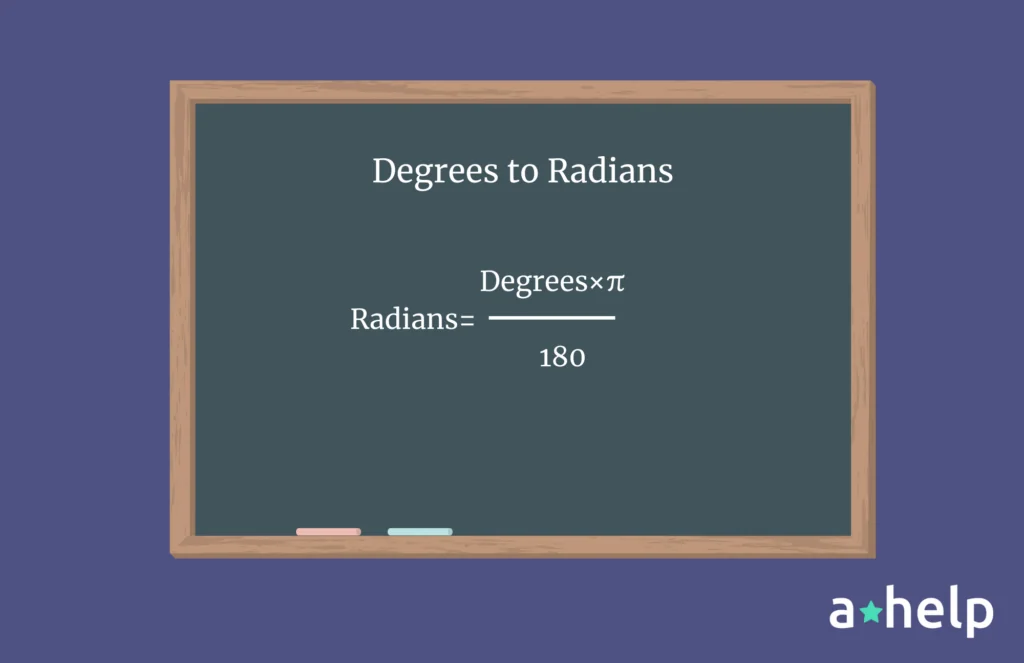 The formula of converting degrees to radians