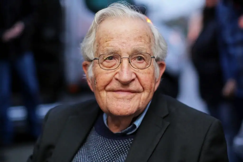 The photograph of Noam Chomsky