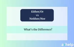 Neither/Nor vs Either/Or