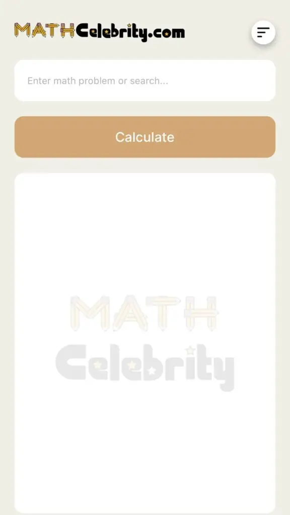 Screenshot of Mathcelebrity App