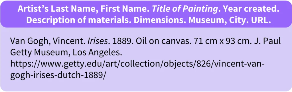 How to Cite Art