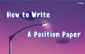 How to Write a Position Paper
