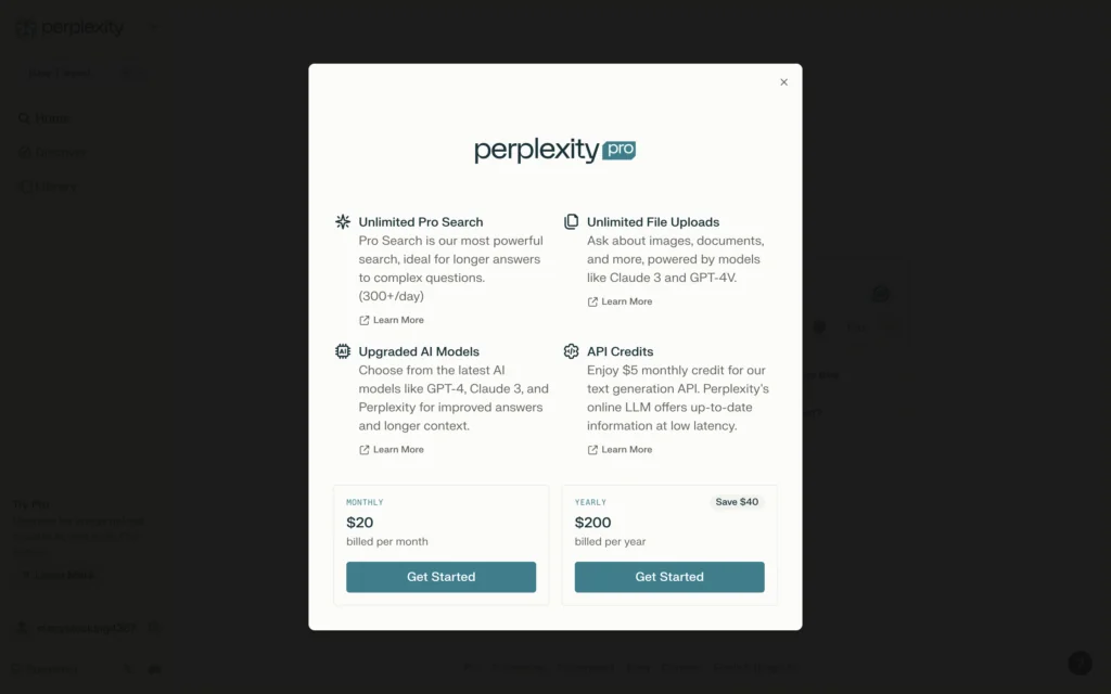 Subscription Plans at Perplexity