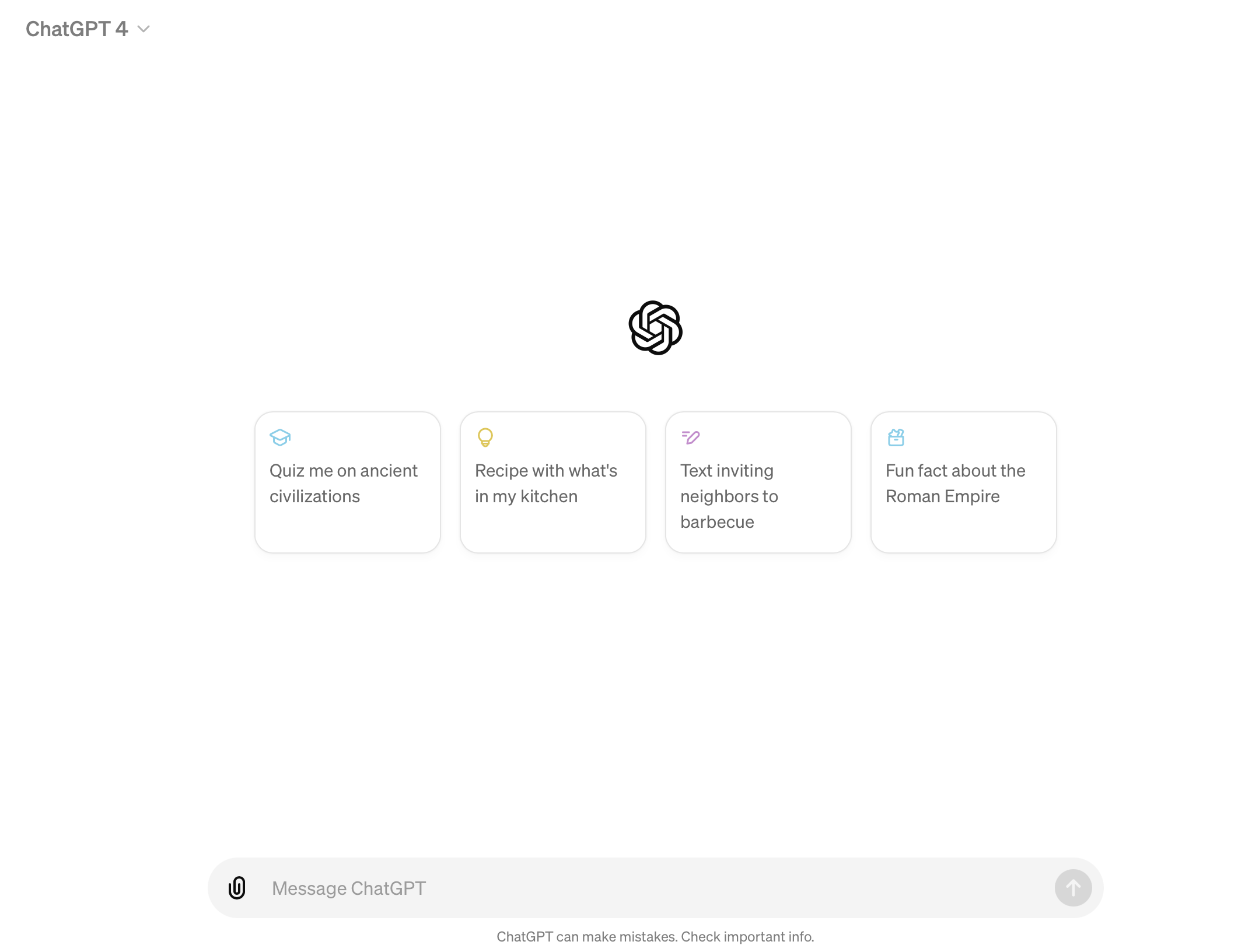 A screenshot of the dashboard at ChatGPT