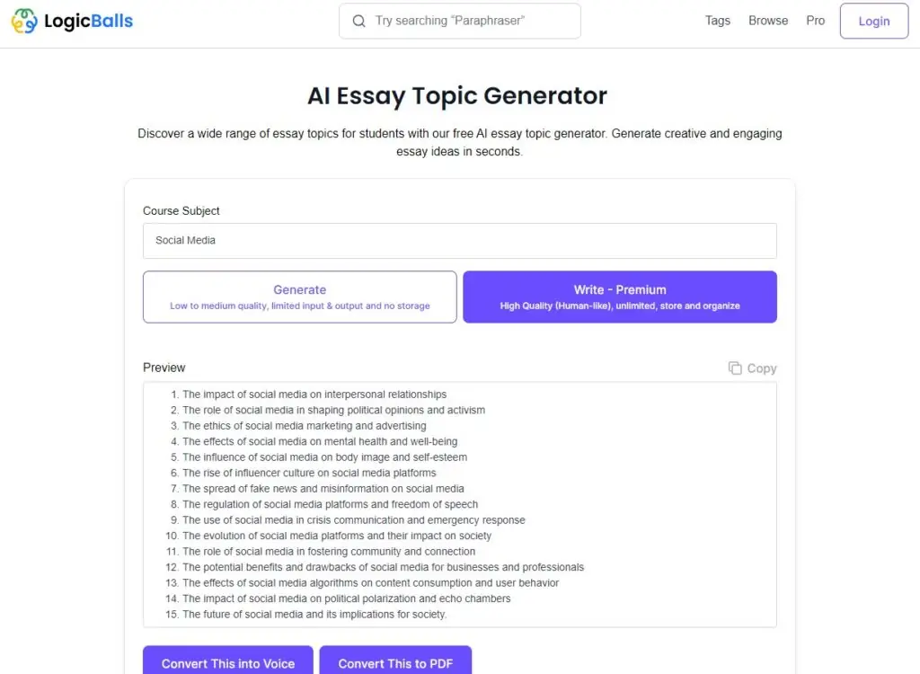 LogicBalls Query